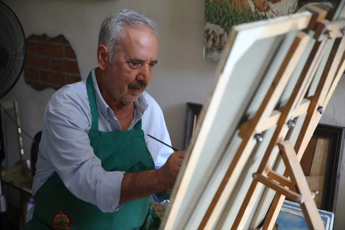 73 yasindaki naci buyukkircali resim atolyesinde sanatina devam ediyor kAi5IWrL
